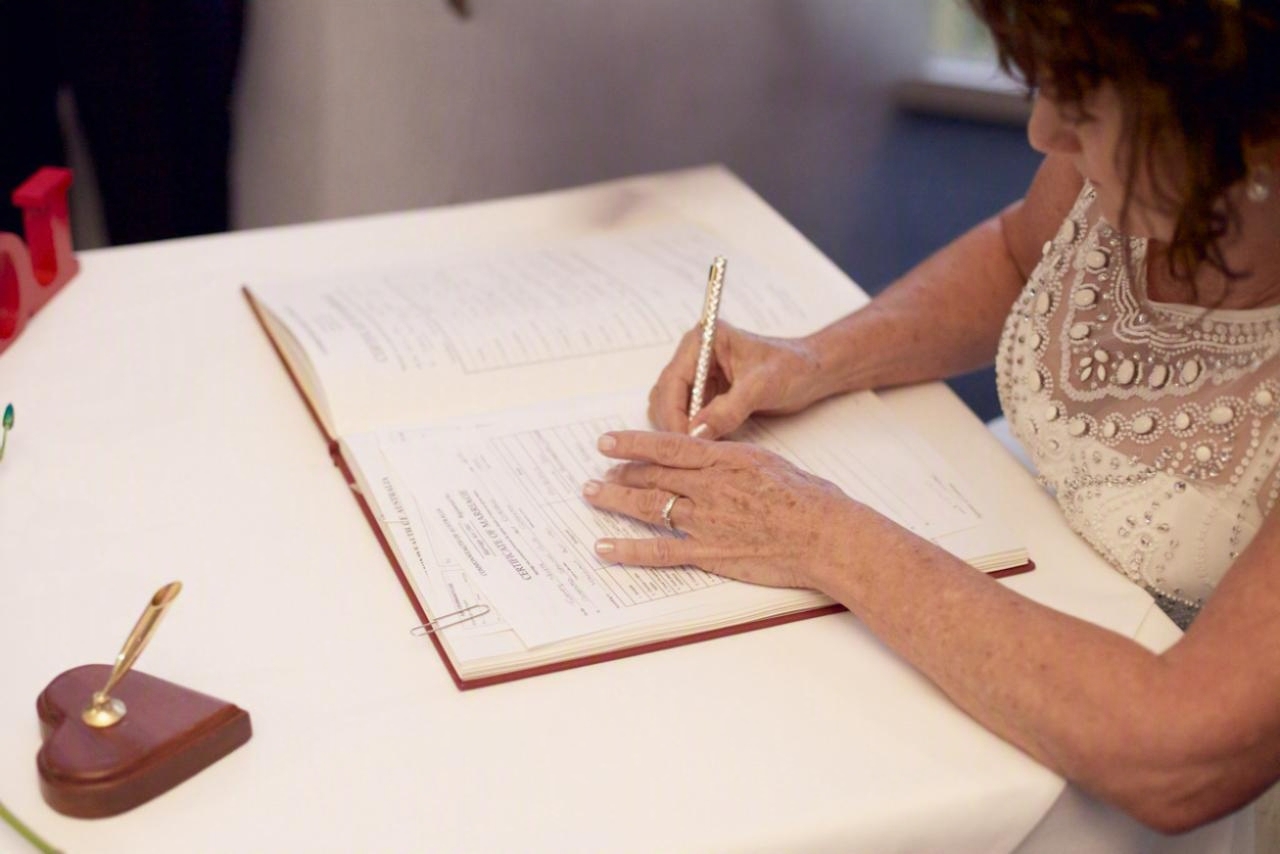 the signing table