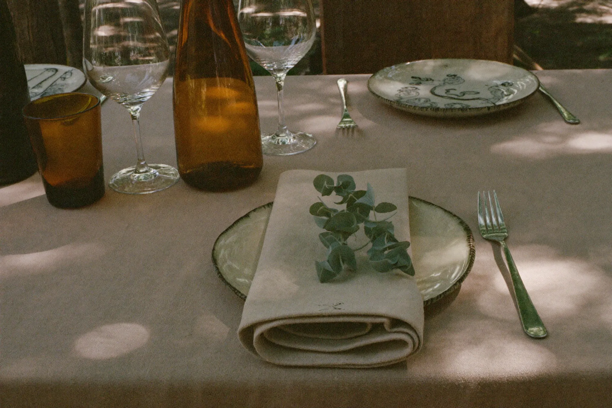 The table